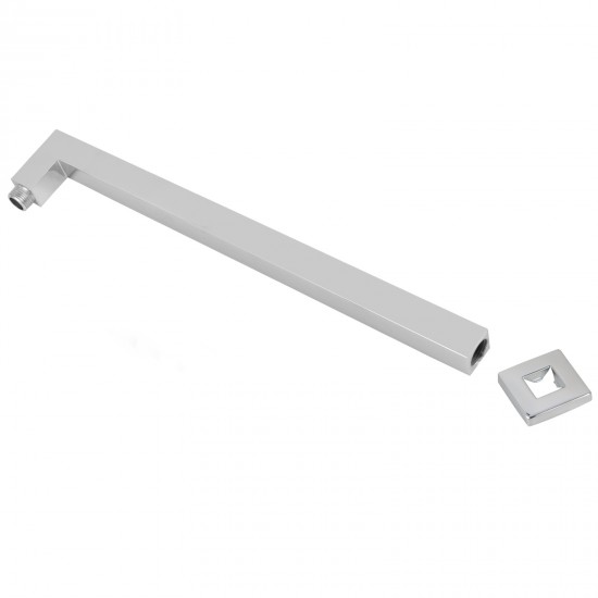 Square Chrome Stainless steel Wall Mounted Shower Arm 400mm